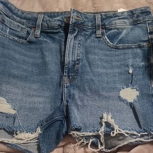 Old Navy Distressed Blue Denim Jean Shorts